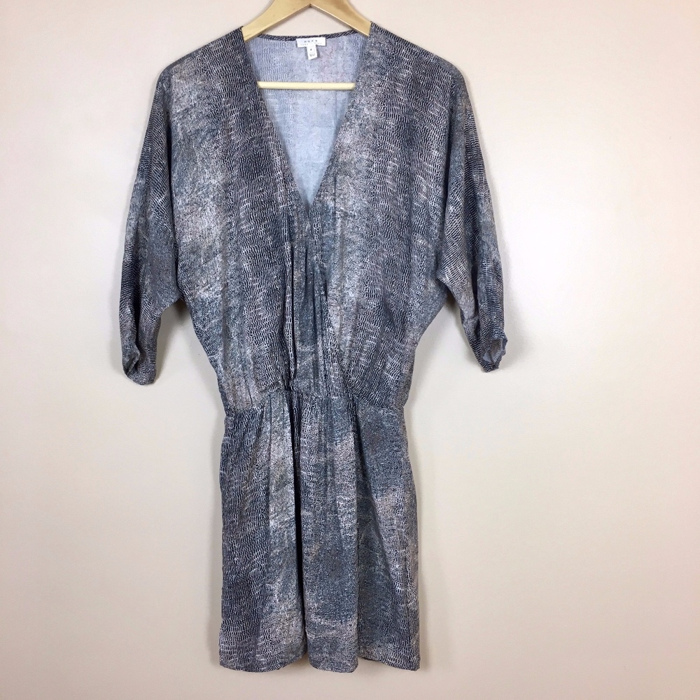 Soft Joie Snakeskin Print Batwing Wrap Dress sz S
